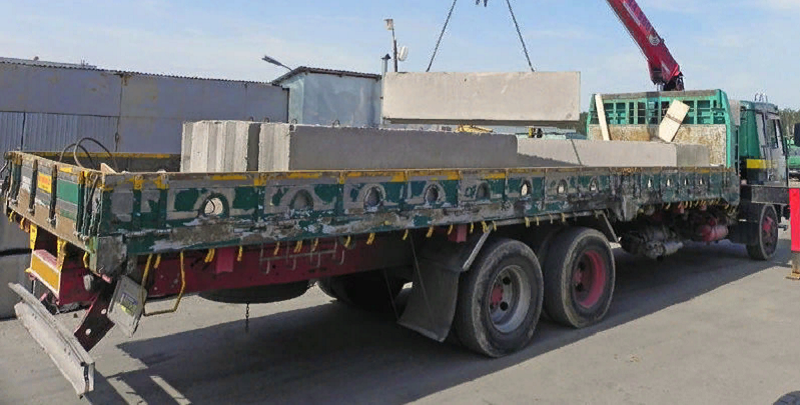 перевозка бетонных блоков